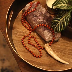 Mala Necklace Redwood & Antler